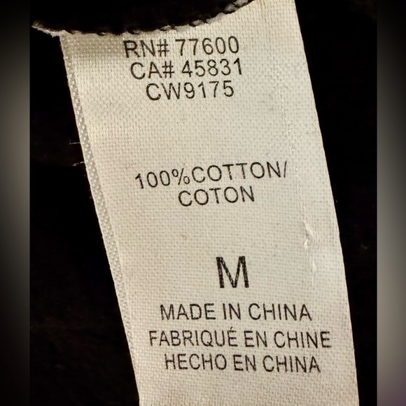 Chaser Sz M Puff Sleeve Cropped Cotton Hoodie - Picture 3 of 5